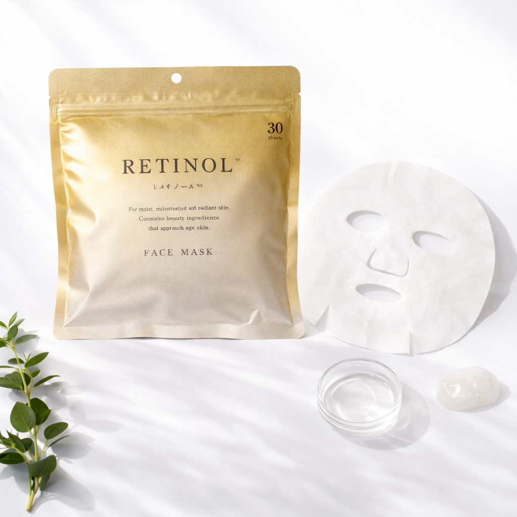 Mascarilla facial antiedad - retinol face mask  con retinol para pieles maduras